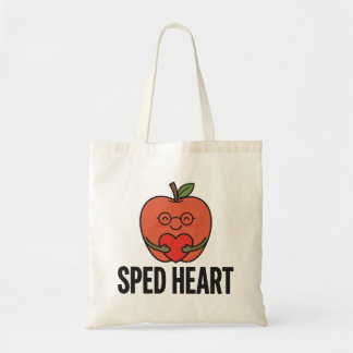 SPED Herz — Süßer Apfel mit Brille für Sonderpädag Tragetasche