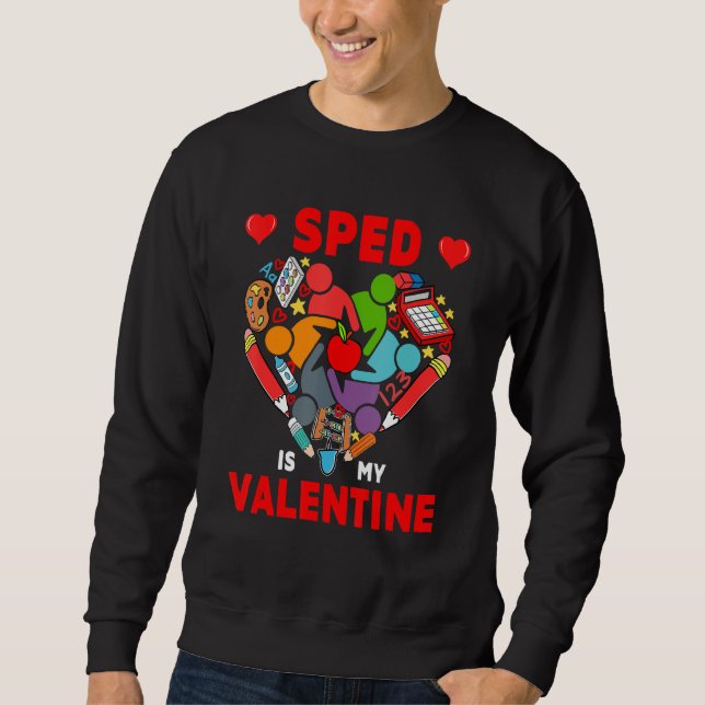 SPED ist mein Valentin SPED Werkzeuge Süße Herzfor Sweatshirt (Vorderseite)