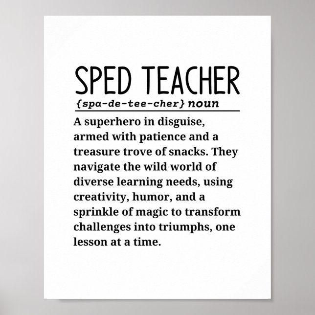 Sped-Lehrer Poster (Vorne)