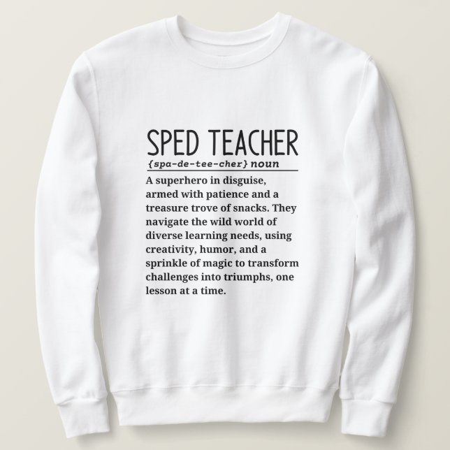 Sped-Lehrer Sweatshirt (Design vorne)