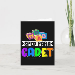 Sped Para Cadet zurück zur Schule Karte