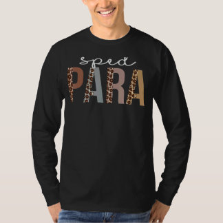 Sped Para Leopard Anerkennung für Frauen für Arbei T-Shirt