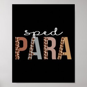 Sped Para Leopard Wertschätzung Spaß für Frauen fü Poster