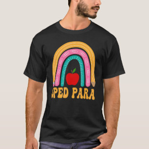 Sped Para Rainbow Pencil Frauen zurück in die Schu T-Shirt