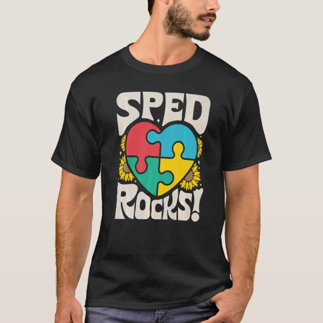 SPED Rocks Special Education Teacher Speducator Wo T-Shirt (Vorderseite)