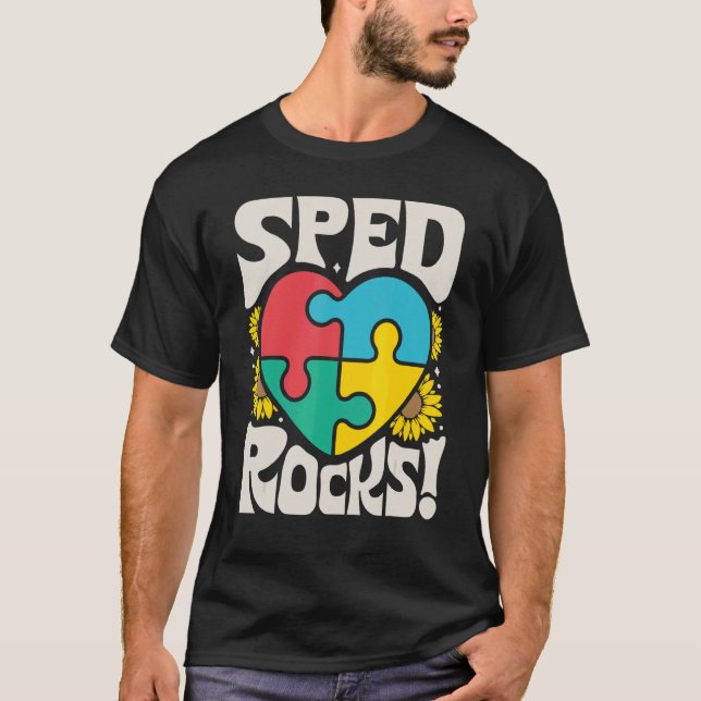 SPED Rocks Special Education Teacher Speducator Wo T-Shirt (Vorderseite)