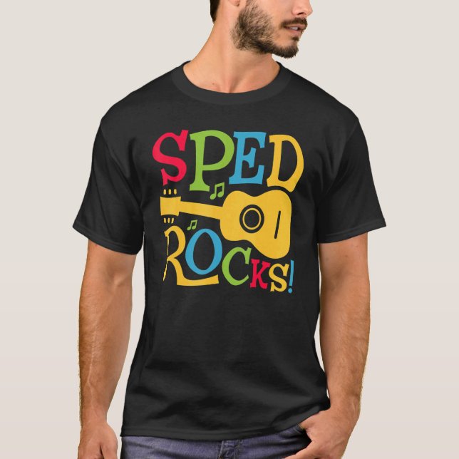 SPED Rocks Special Education Teacher Speducator Wo T-Shirt (Vorderseite)