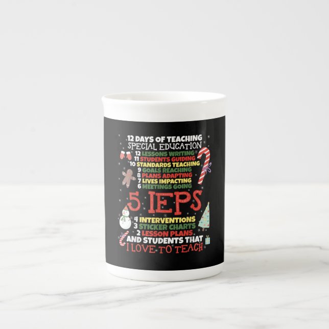 SPED School T-Shirt Funny Special Bildung Lehrer Prozellantasse (Vorderseite)