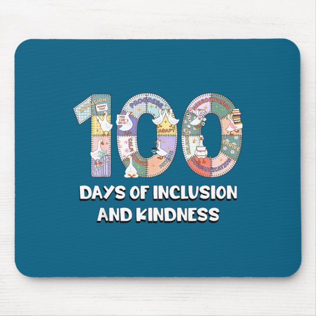 SPED Silly Autism 100 Days School Teacher Goose In Mousepad (Vorne)