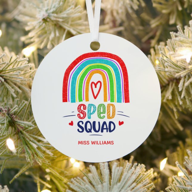 SPED Squad Colorful Modern Rainbow Ornament Aus Metall (InSitu)