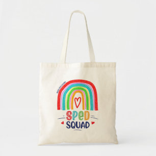 SPED Squad Moderne Rainbow Typografie Tragetasche