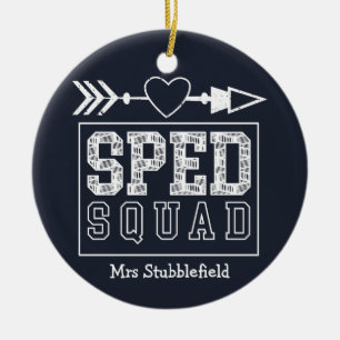 SPED Squad Special Bildung Lehrer Personalisiert Keramik Ornament