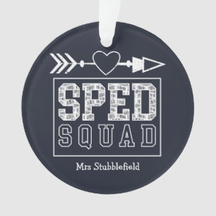 SPED Squad Special Bildung Lehrer Personalisiert Ornament