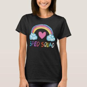 Sped Squad Special Bildung Regenbogenlehrer zurück T-Shirt