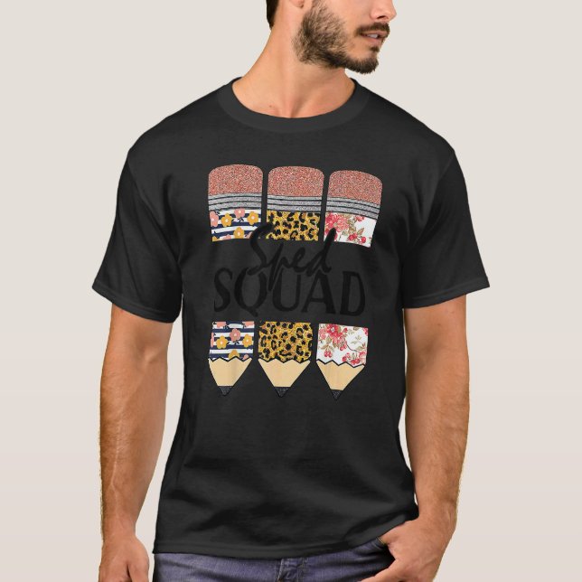 Sped Squad Special Ed Teacher Back To School Leopa T-Shirt (Vorderseite)