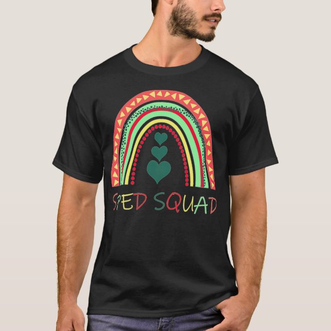 Sped Squad Special Education Rainbow antivalentine T-Shirt (Vorderseite)