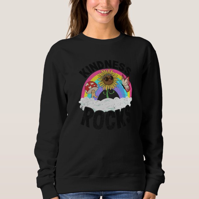 Sped Teacher Anti Bullying Hippie Rainbow Kindness Sweatshirt (Vorderseite)