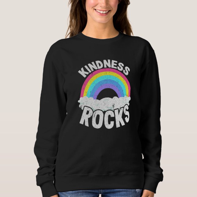 Sped Teacher Anti Bullying Hippie Rainbow Kindness Sweatshirt (Vorderseite)