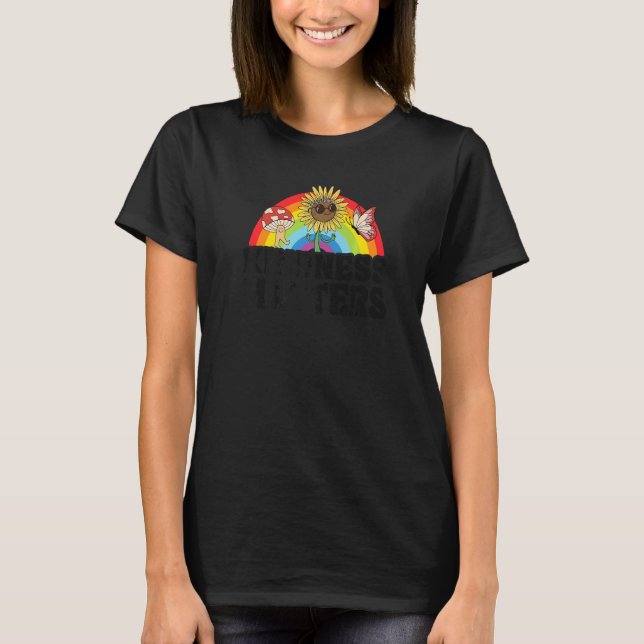 Sped Teacher Anti Bullying Hippie Rainbow Kindness T-Shirt (Vorderseite)