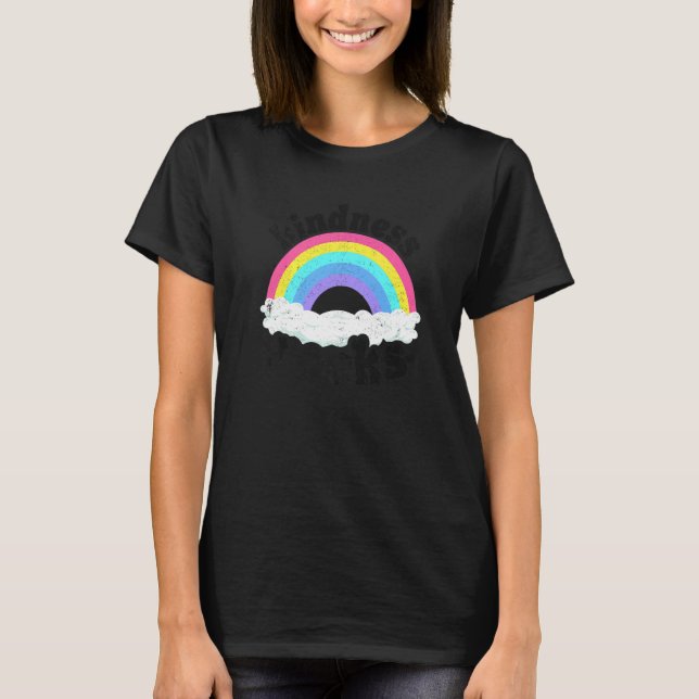 Sped Teacher Anti Bullying Hippie Rainbow Kindness T-Shirt (Vorderseite)
