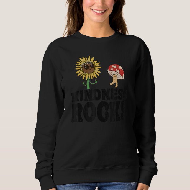 Sped Teacher Anti Bullying Hippie Sunflower Kindne Sweatshirt (Vorderseite)