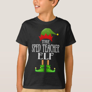 Sped Teacher Elf Xmas Funny Familie Matching Chris T-Shirt