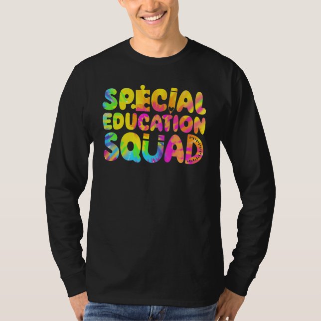 SPED Teacher Special Education Squad Women Tie Dye T-Shirt (Vorderseite)
