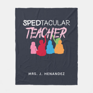 Spedtacular Teacher Special Bildung Personalisiert Fleecedecke