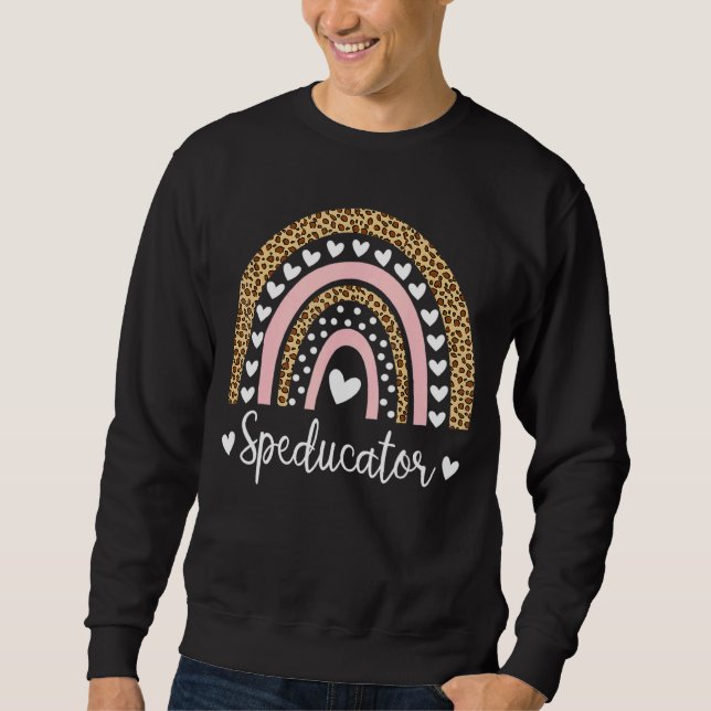 Speducer Special Bildung Teacher Sped Ed Rainb Sweatshirt (Vorderseite)
