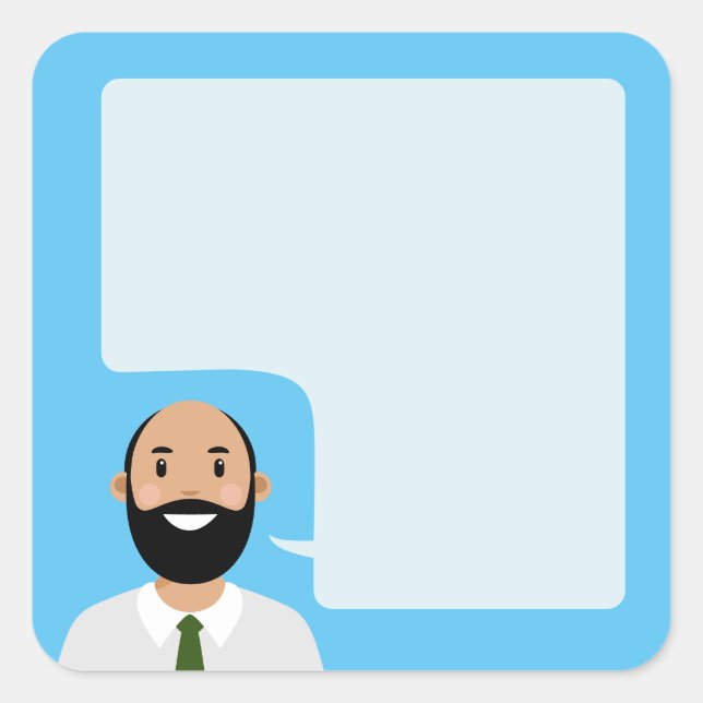 Speech Avatar Square Sticker (Vorderseite)