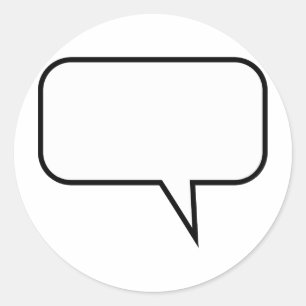 Speech Balloon Runder Aufkleber