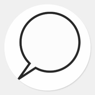 Speech Balloon Runder Aufkleber