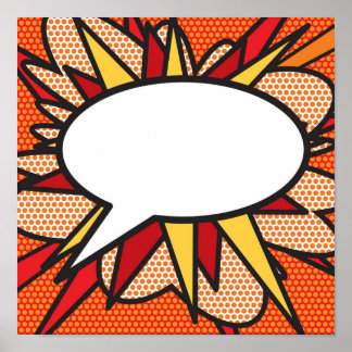 Speech Bubble Comic Buch Flash Modern Art Pop Cult Poster