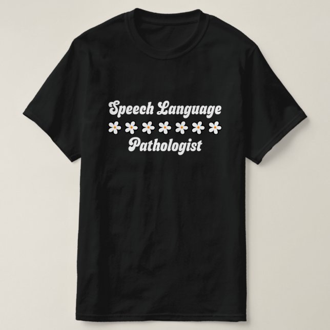 Speech Language Pathologist Retro Daisy Flower T-Shirt (Design vorne)