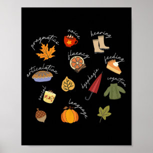 Speech Language Pathologist Speech Therapy SLP Fal Poster