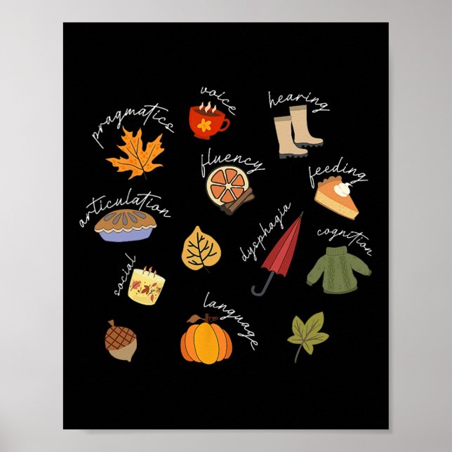 Speech Language Pathologist Speech Therapy SLP Fal Poster (Vorne)