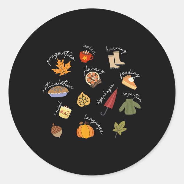 Speech Language Pathologist Speech Therapy SLP Fal Runder Aufkleber (Vorderseite)