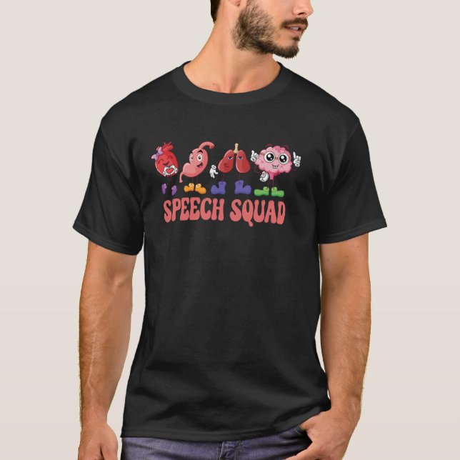 Speech Language Pathologist Student SLP Squad Appl T-Shirt (Vorderseite)