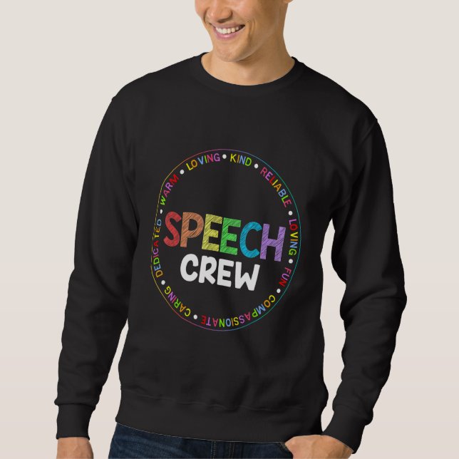 Speech Language Pathologist Therapy Groovy Speech  Sweatshirt (Vorderseite)