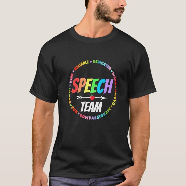 Speech Language Pathologist Therapy SLP Squad Spee T-Shirt (Vorderseite)