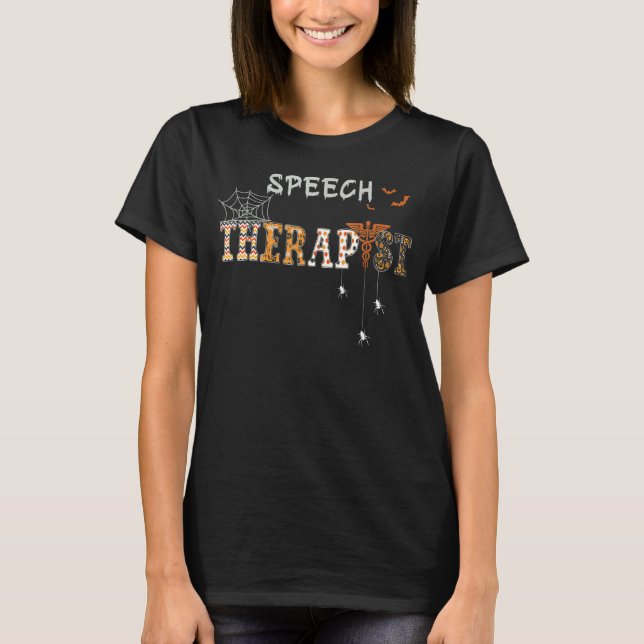 Speech Language Therapist Speech Therapy SLP hallo T-Shirt (Vorderseite)