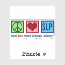 Speech Pathology Peace Liebe SLP Aufkleber