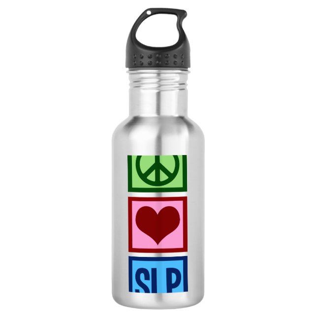 Speech Pathology Peace Liebe SLP Edelstahlflasche (Vorderseite)