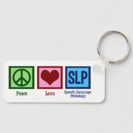 Speech Pathology Peace Liebe SLP Schlüsselanhänger