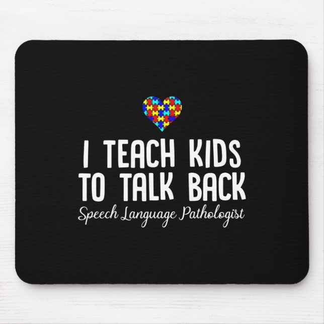 Speech Pathology Therapy Talk Autismus Awareness M Mousepad (Vorne)