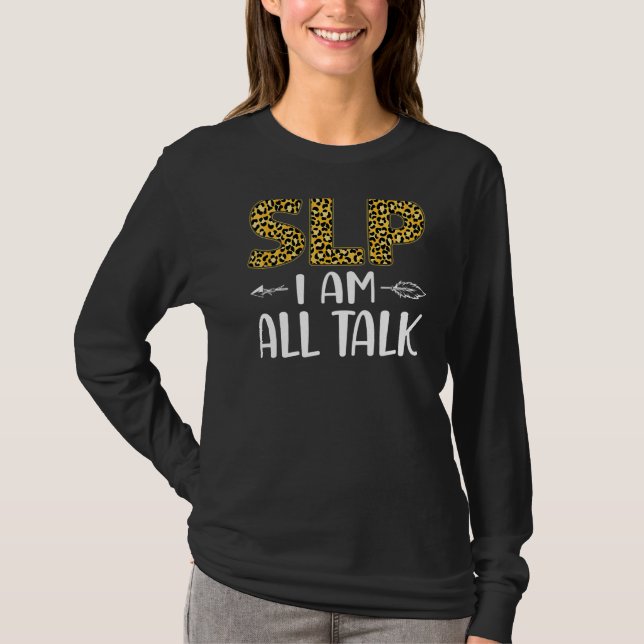 Speech Therapist Assistant SLP Leopard Che T-Shirt (Vorderseite)