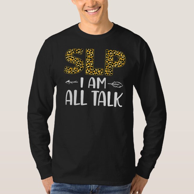 Speech Therapist Assistant SLP Leopard Che T-Shirt (Vorderseite)