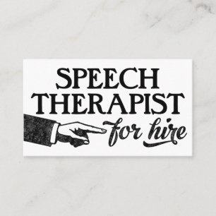 Speech Therapist Business Cards - Cool Vintage Visitenkarte