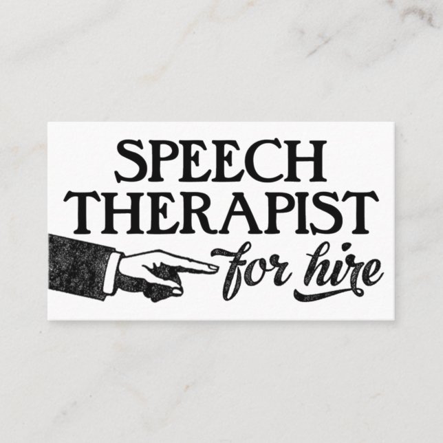 Speech Therapist Business Cards - Cool Vintage Visitenkarte (Vorderseite)