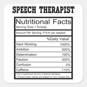 Speech Therapist Quadratischer Aufkleber